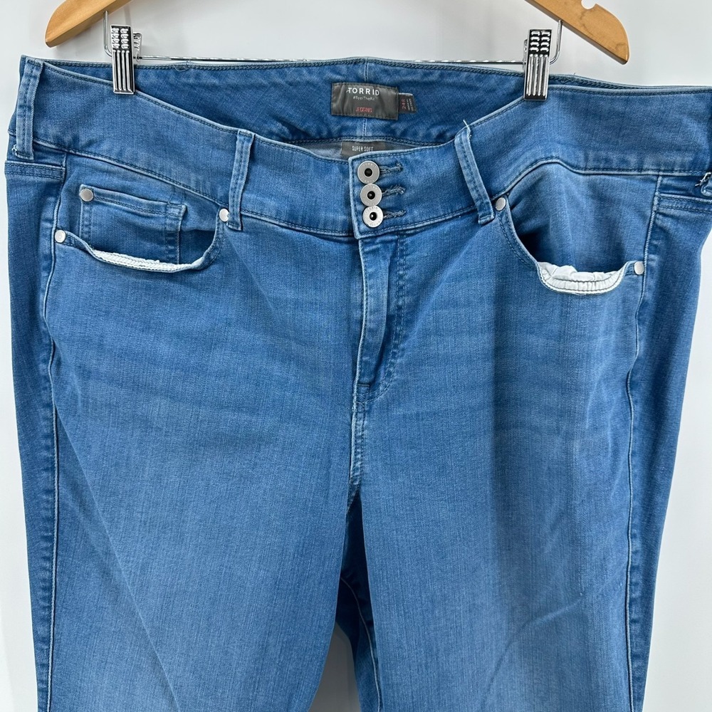 Torrid Jegging Jeans Womens 24R Blue Denim Super Soft Stretch High Rise Whisker